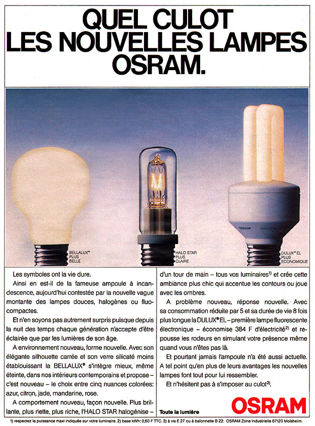 Advert Osram 1989