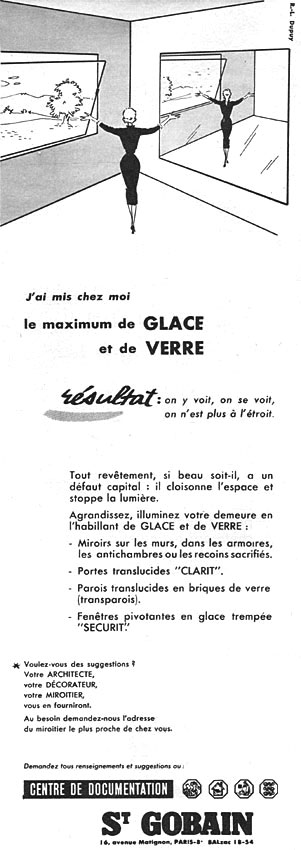 Advert Saint Gobain 1955