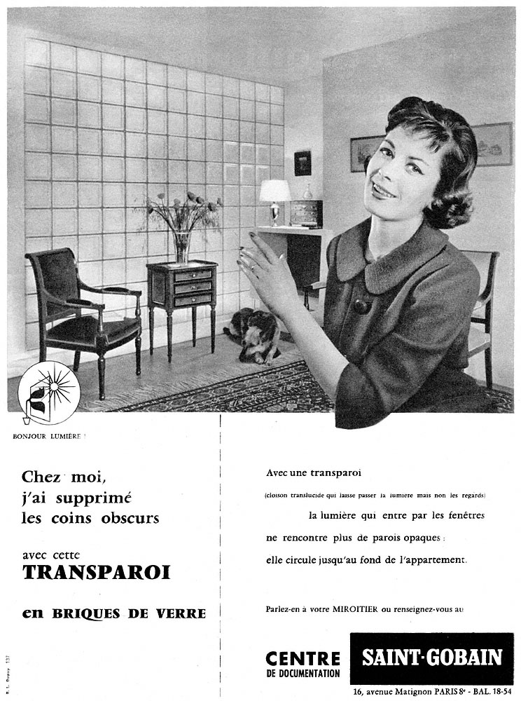 Advert Saint Gobain 1958