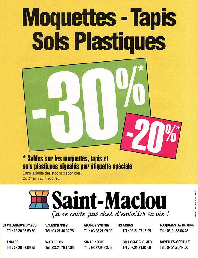 Advert Saint-maclou 1998