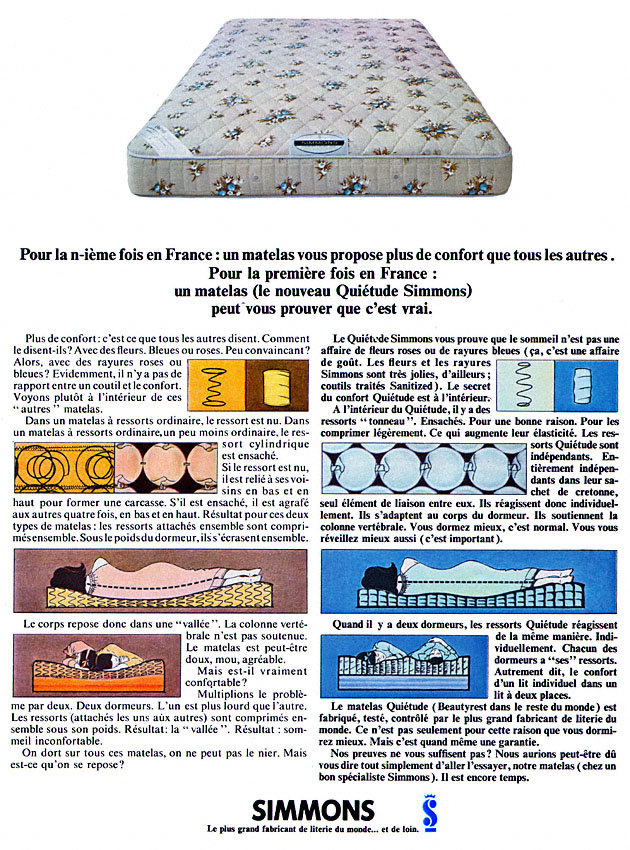 Advert Simmons 1966