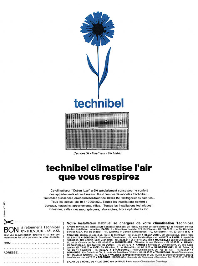 Advert Technobel 1970