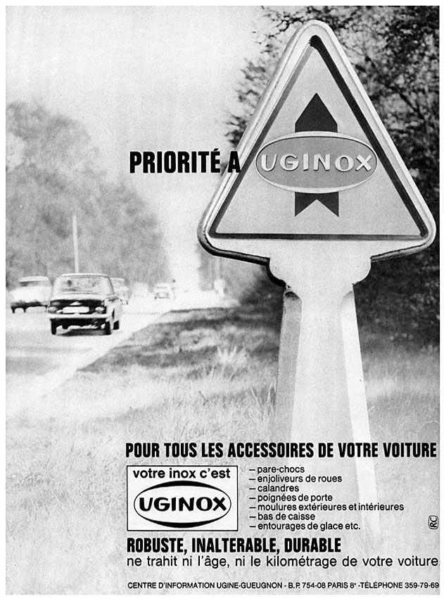 Advert Uginox 1968