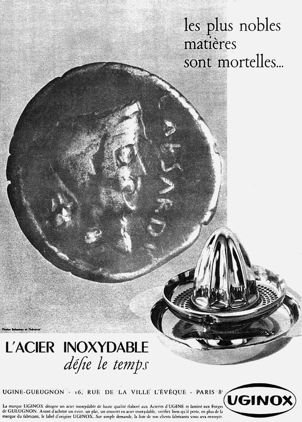 Advert Uginox 1958
