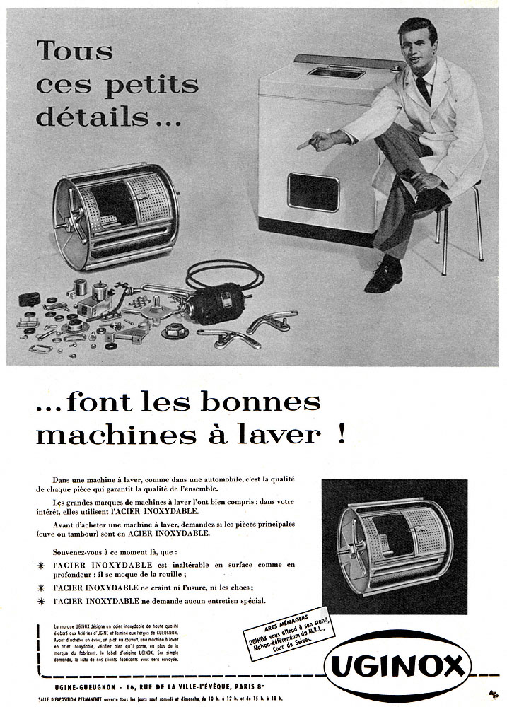 Advert Uginox 1959