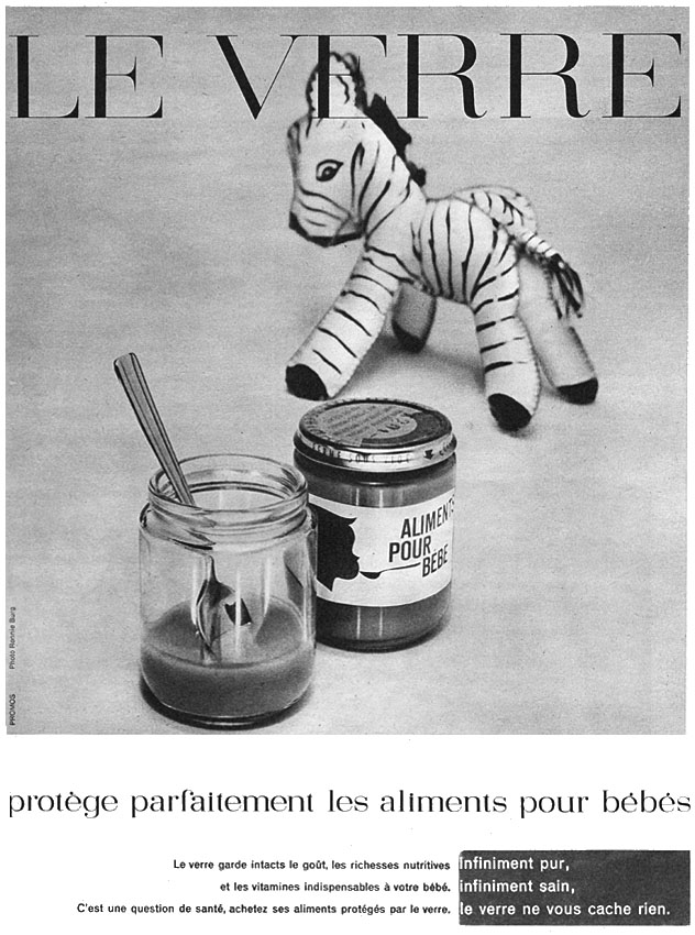 Advert Verre 1960