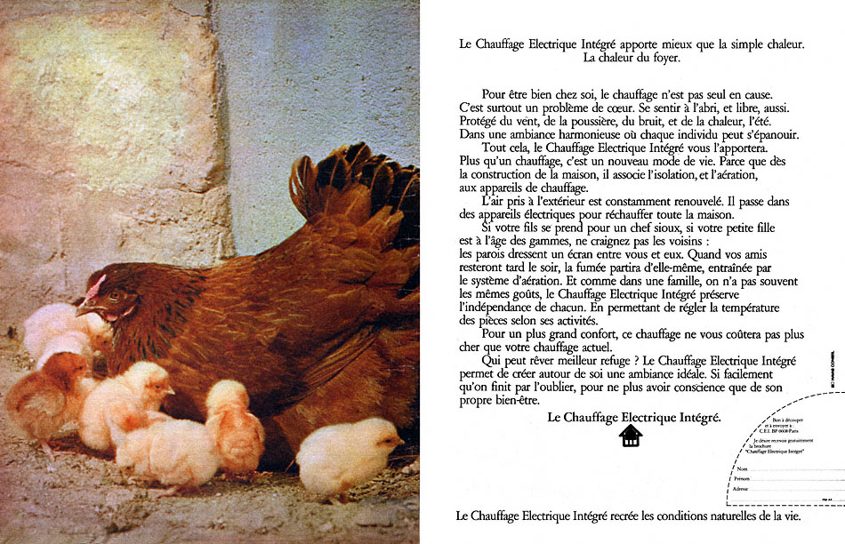 Advert Divers Chauffage 1972