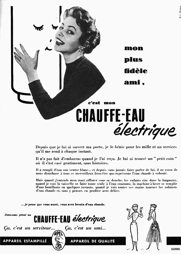 Advert Divers Chauffage 1955