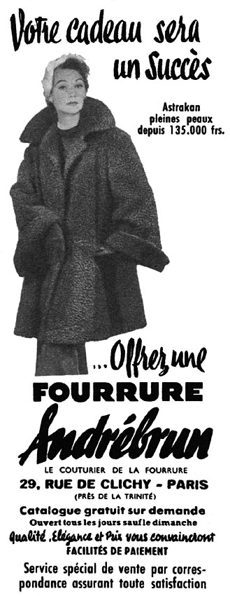 Advert AndrBrun 1952