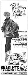 Advert Bradley's furs 1952