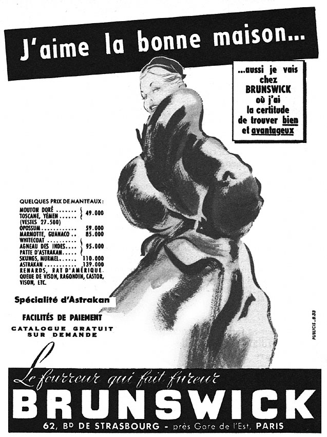 Advert Brunswick 1951