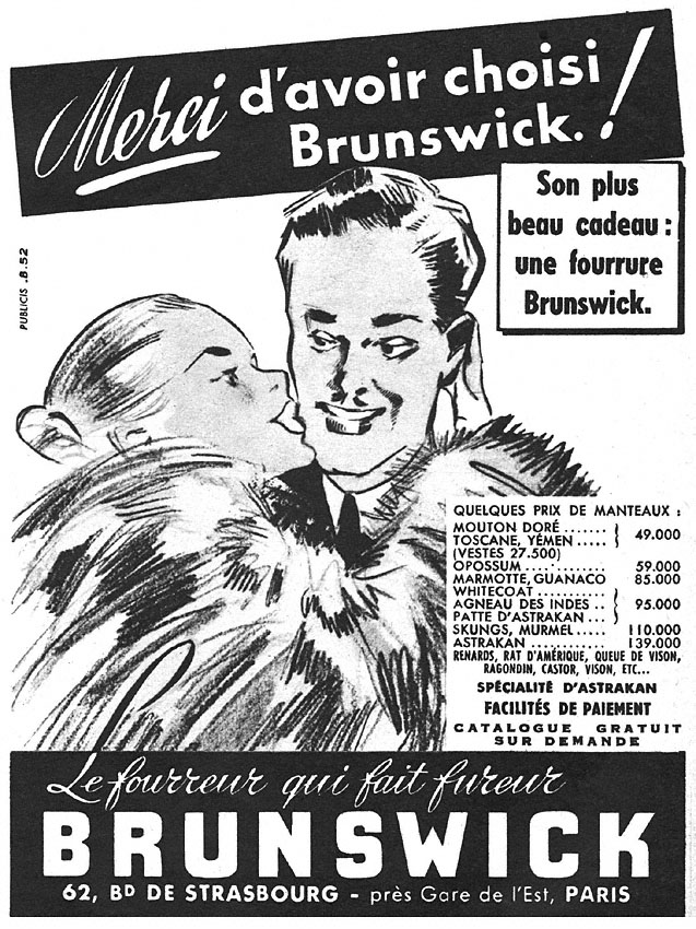 Advert Brunswick 1951