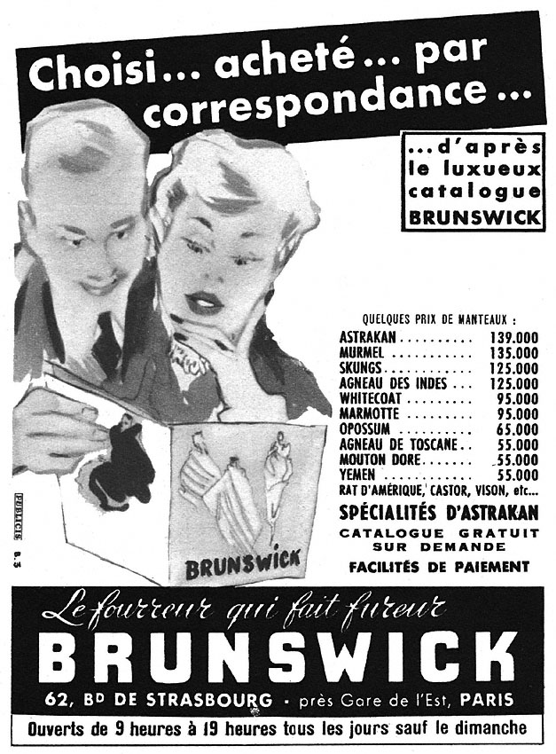 Advert Brunswick 1952