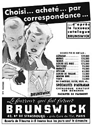 Advert Brunswick 1952