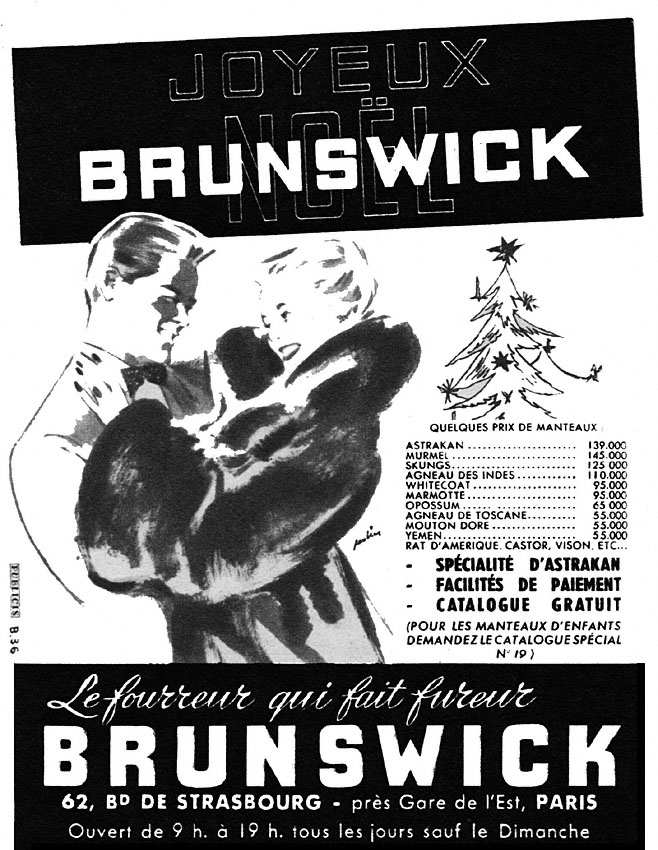 Advert Brunswick 1952