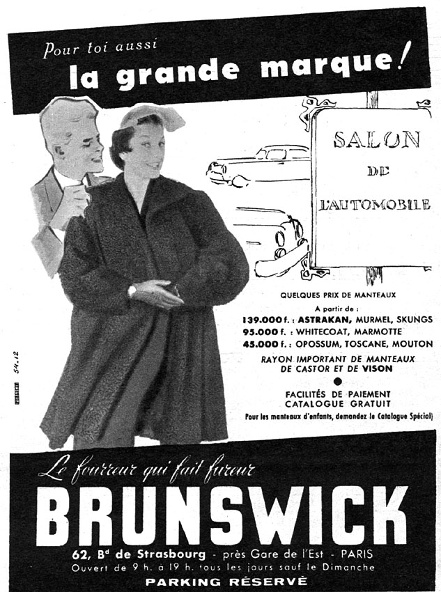 Advert Brunswick 1954