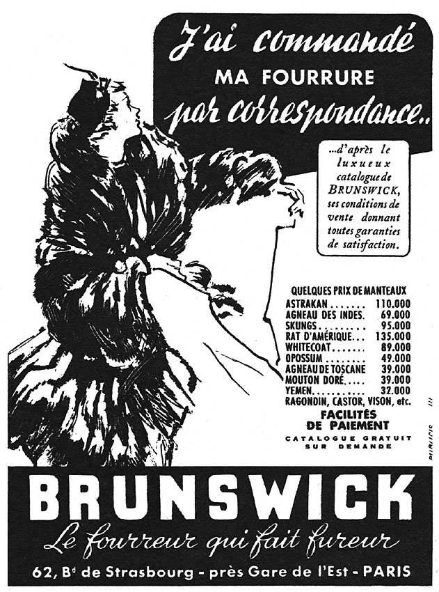 Advert Brunswick 1950