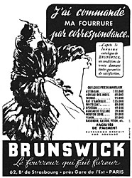 Advert Brunswick 1950