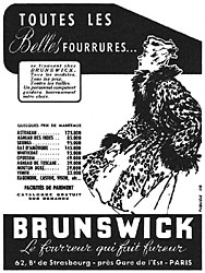 Advert Brunswick 1950