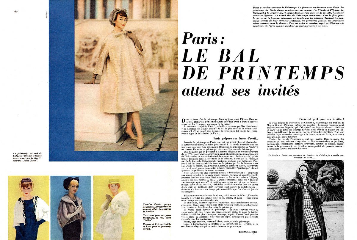 Advert Revillon 1959