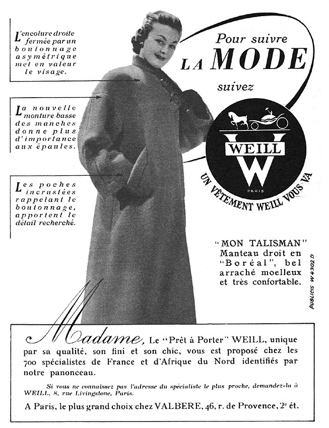 Advert Weill 1951