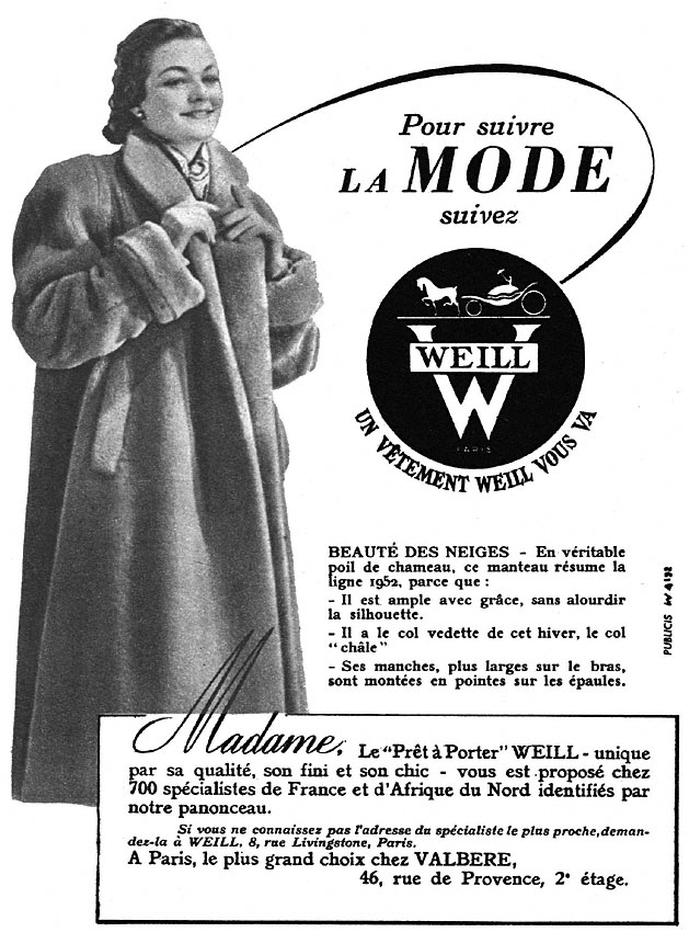 Advert Weill 1951