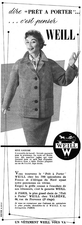 Advert Weill 1953