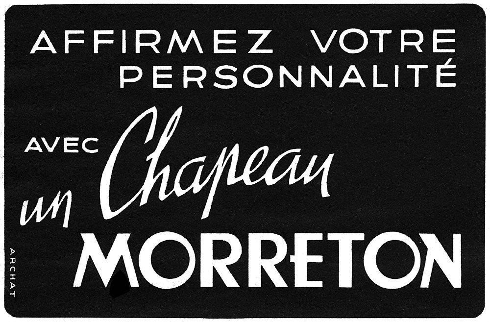 Advert Morreton 1950