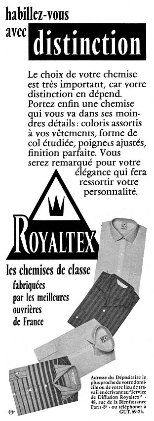 Advert Royaltex 1958