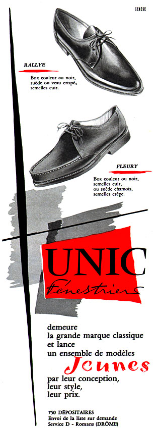 Advert Unic 1956