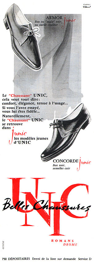 Advert Unic 1957