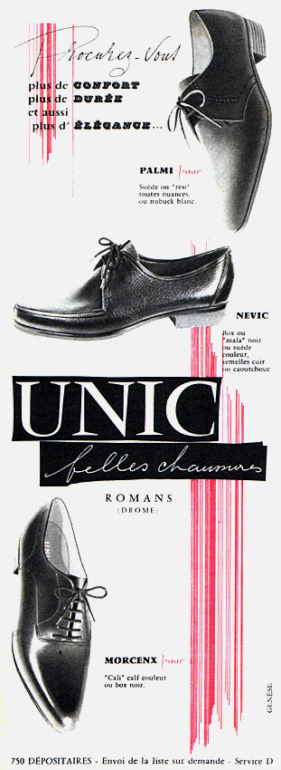 Advert Unic 1959