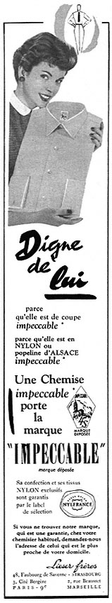 Advert ZDivers Chemises 1953
