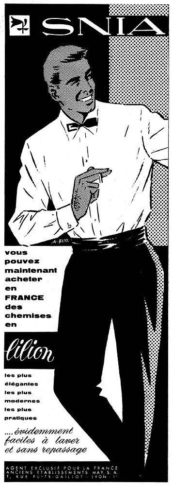 Advert ZDivers Chemises 1960