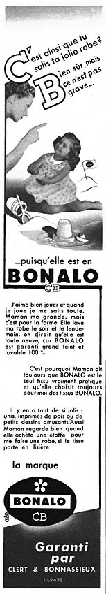 Advert Bonalo 1952