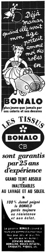 Advert Bonalo 1953