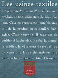 Advert Boussac 1952