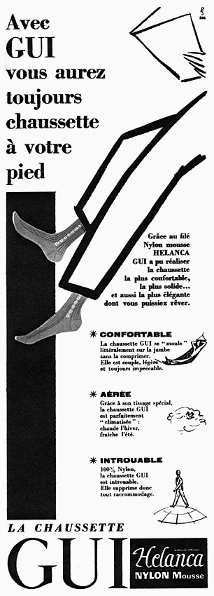 Advert Helanca 1955