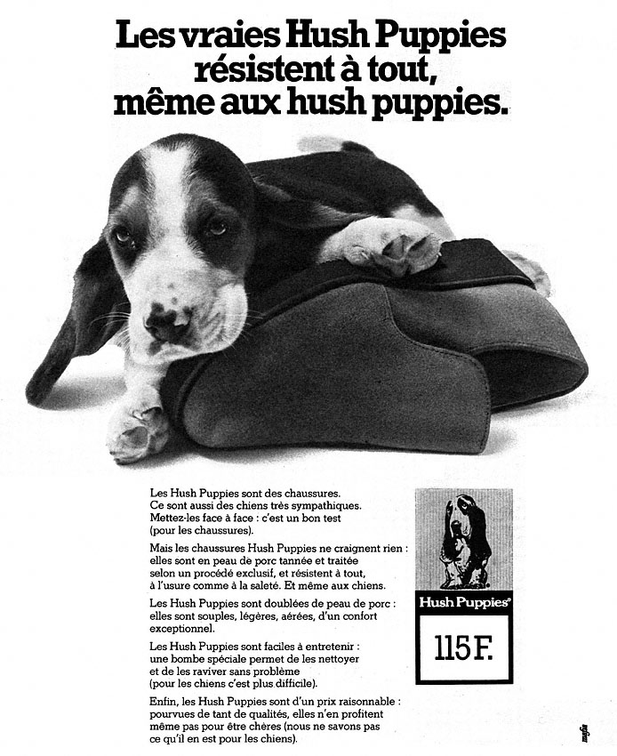 Advert Hush Puppies 1974