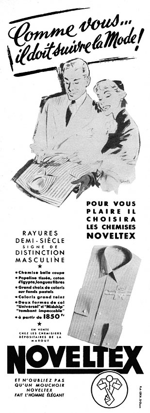 Advert Noveltex 1950