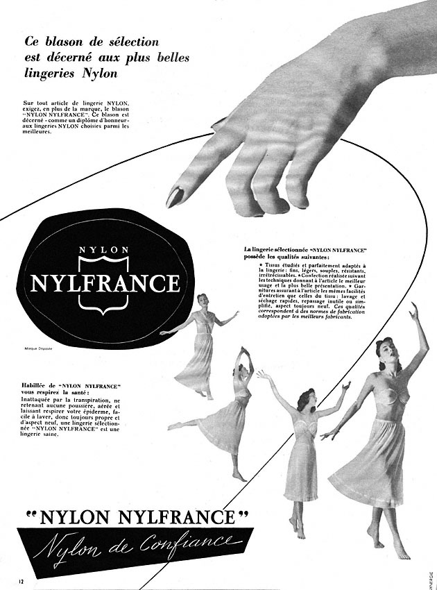 Advert Nylfrance 1953