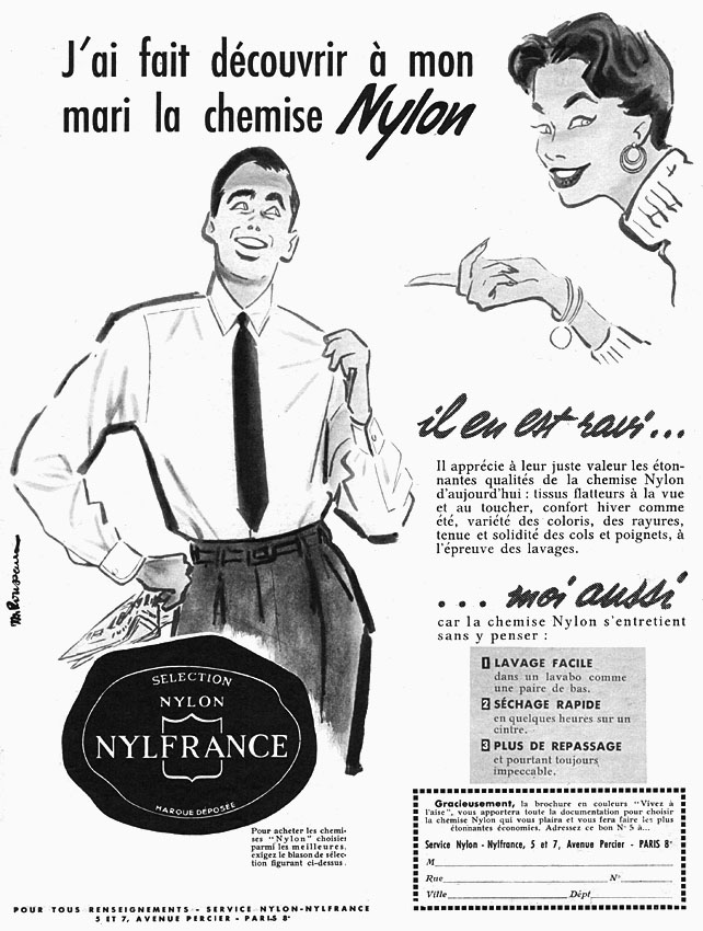 Advert Nylfrance 1954