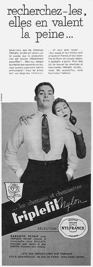 Advert Nylfrance 1957