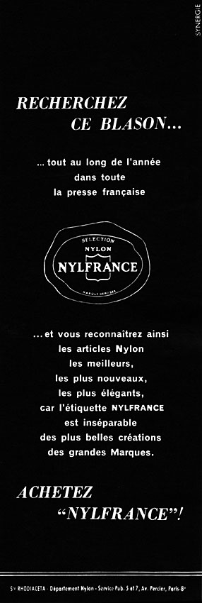 Advert Nylfrance 1957