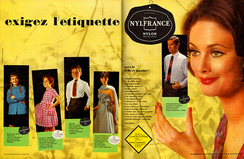 Advert Nylfrance 1962