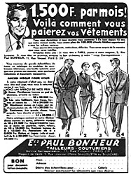 Advert Paul Bonheur 1955