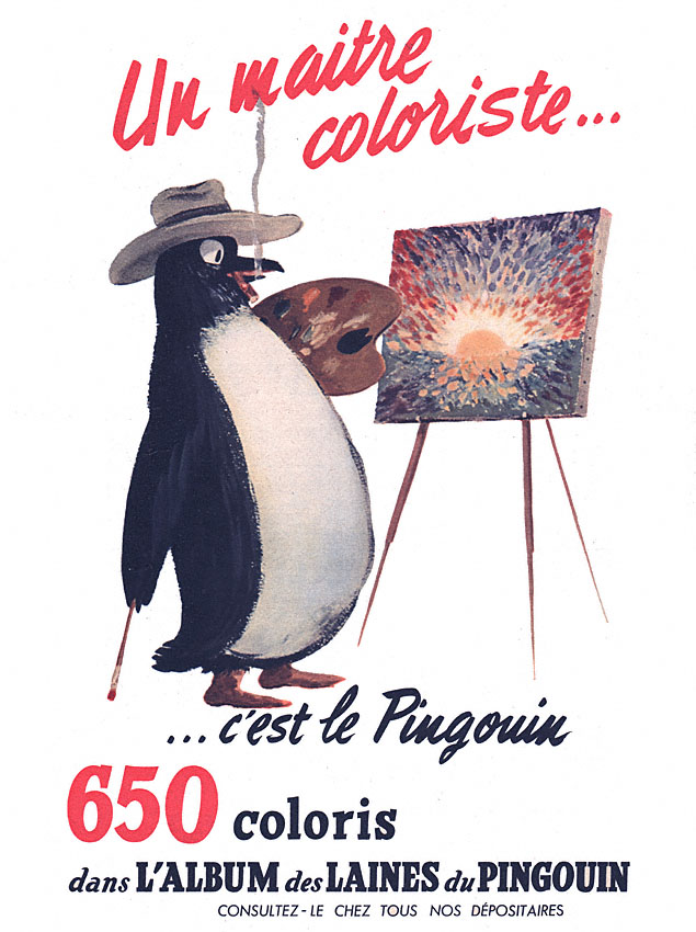 Advert Pingouin 1950