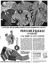 Advert Popeline d'Alsace 1954