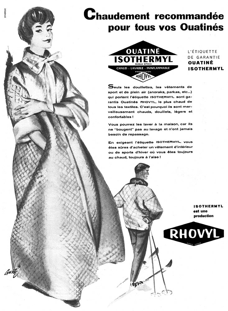 Advert Rhovyl 1958