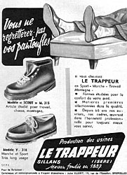 Advert Le Trappeur 1953